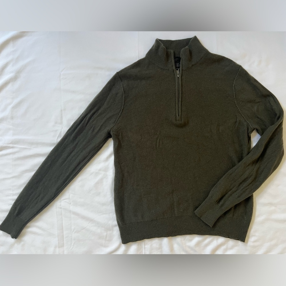 Men’s Magaschoni Cashmere 1/4 Zip Sweater. Size XL